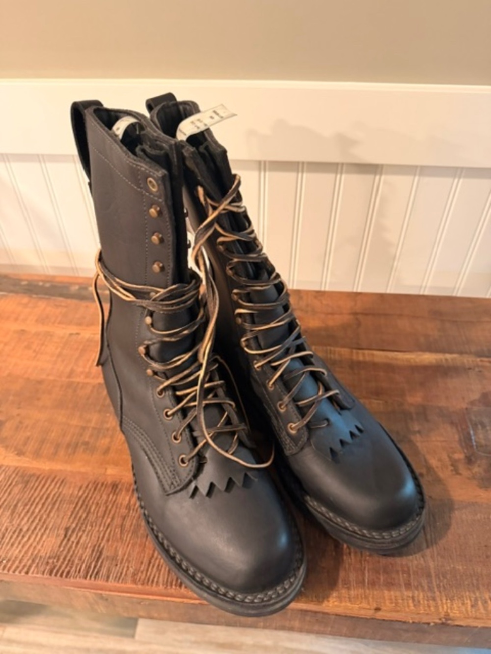 JK Boots – Spokane Builder Pro – Black Leather – Size 7.5 EE